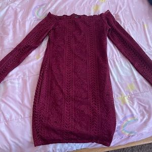 Burgundy dress